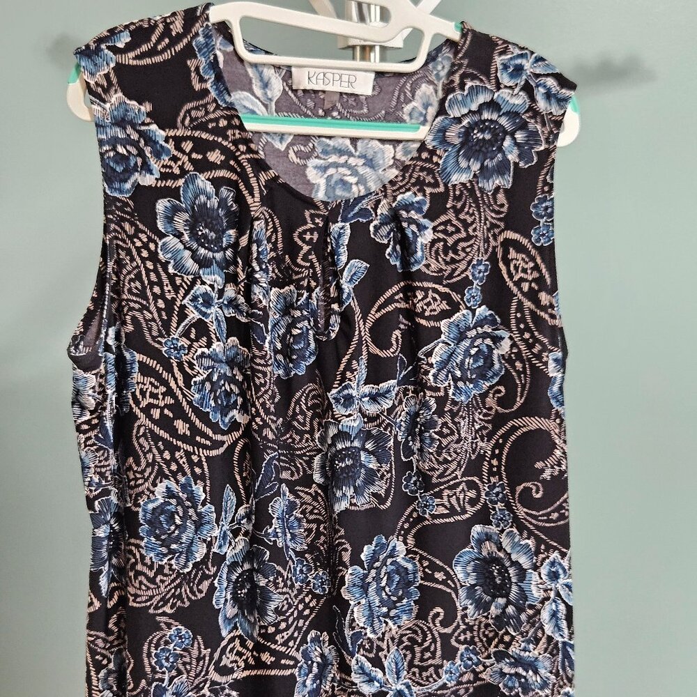 Kasper Keyhole Neck Sleeveless Top